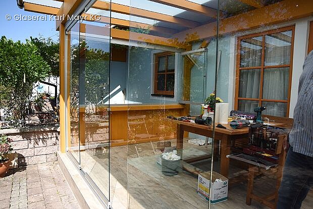 Glaserei Karl Mayr KG, Duschverglasung, Glasvordächer, Küchenrückwand aus Glas, Wintergarten, Glaswandverbau, 4655, Albenedt