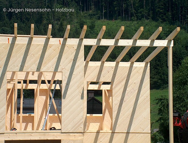 Jürgen Nesensohn - Holzbau, Holzbau, Zimmerei, Dachstuhl, Holzfassade, Einfamilienhaus, Trockenausbau, Energieausweis, 6830, Rankweil